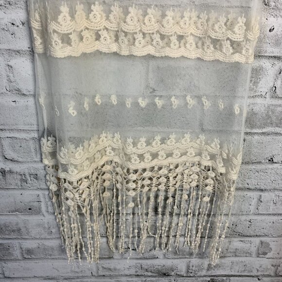 Suzy Shier Sheer Mesh Croquet Beach Coverup Tank Dress - Picture 8 of 11